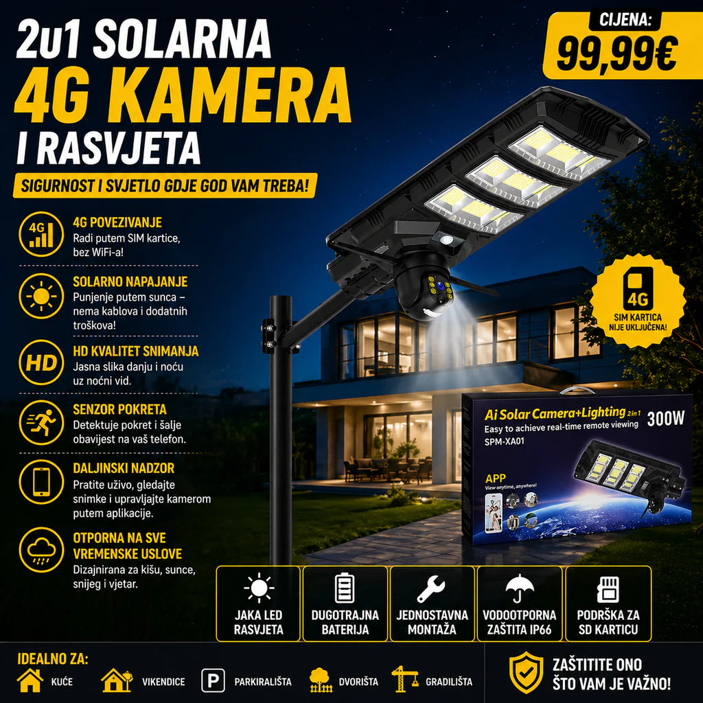 SOLARNI REFLEKTOR+4G SOLARNA KAMERA-VENICE NOVO